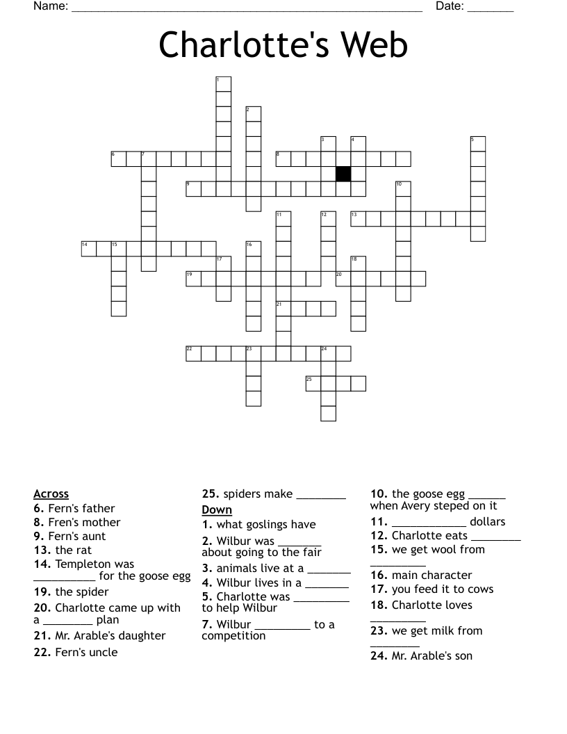 Charlotte's Web Crossword