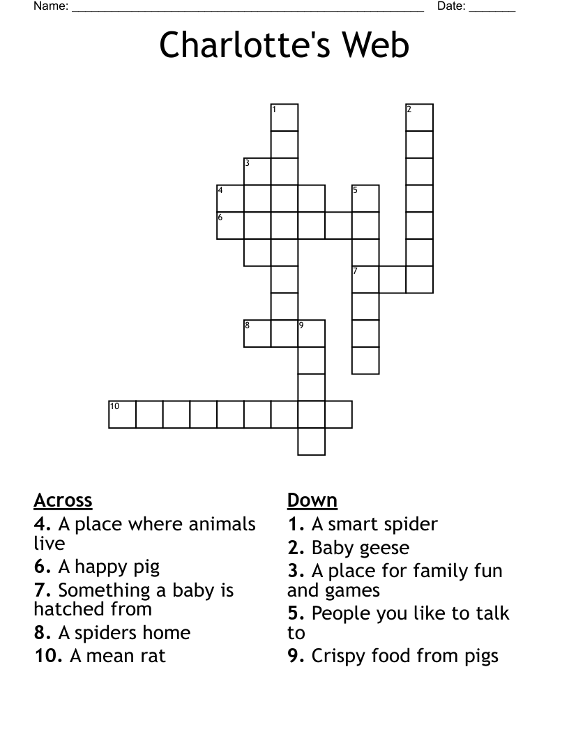 Charlotte's Web Crossword