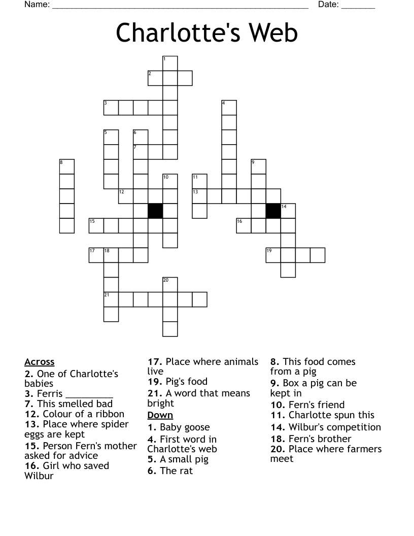 Charlotte's Web  Crossword