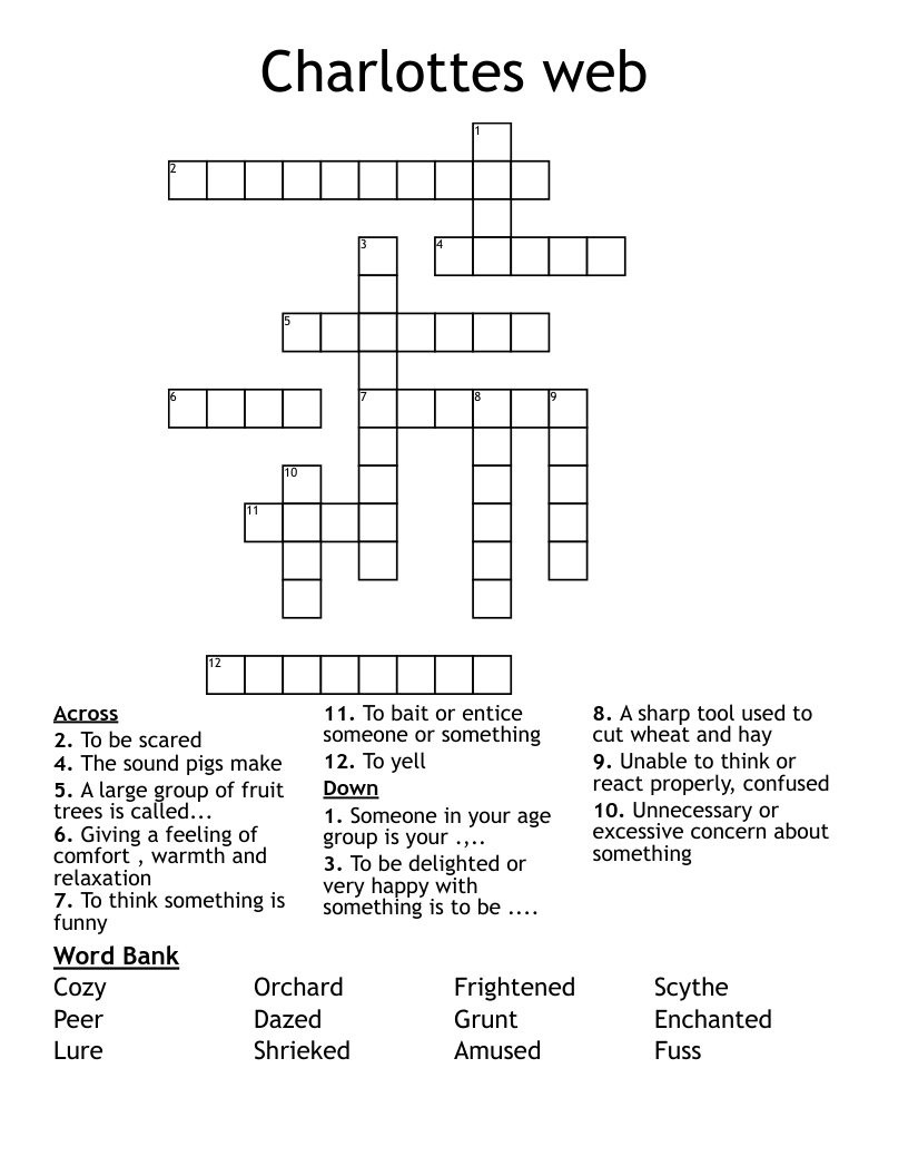 Charlottes web Crossword