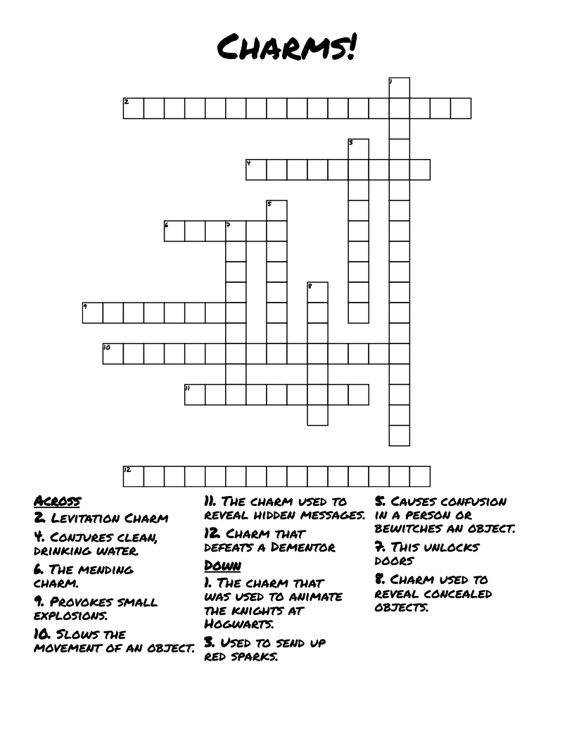Charms! Crossword