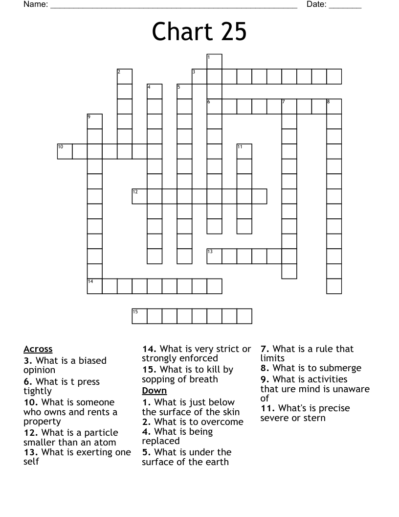 Chart 25 Crossword