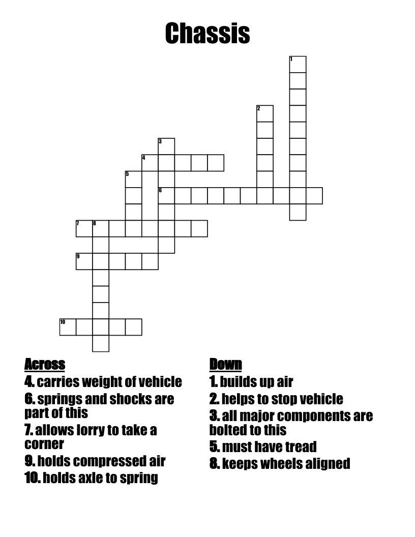 Chassis Crossword