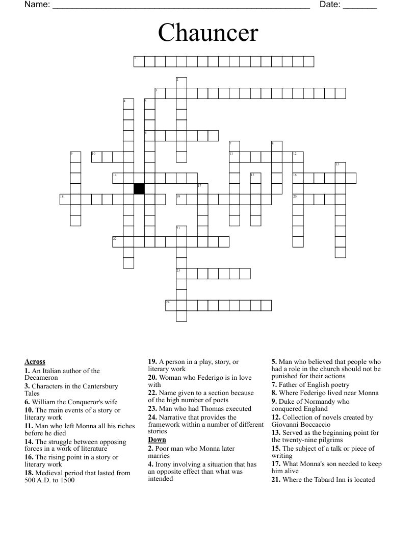 Chauncer Crossword