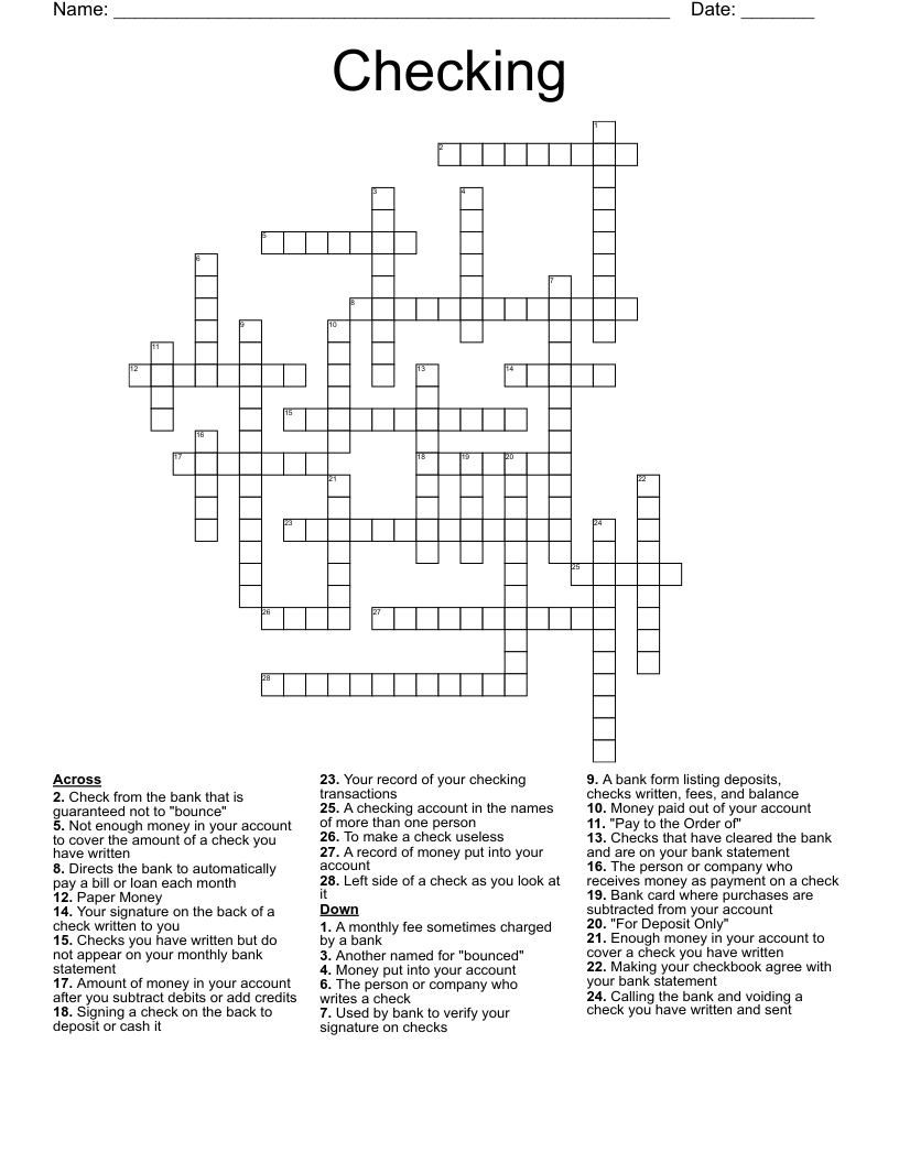 Checking Crossword