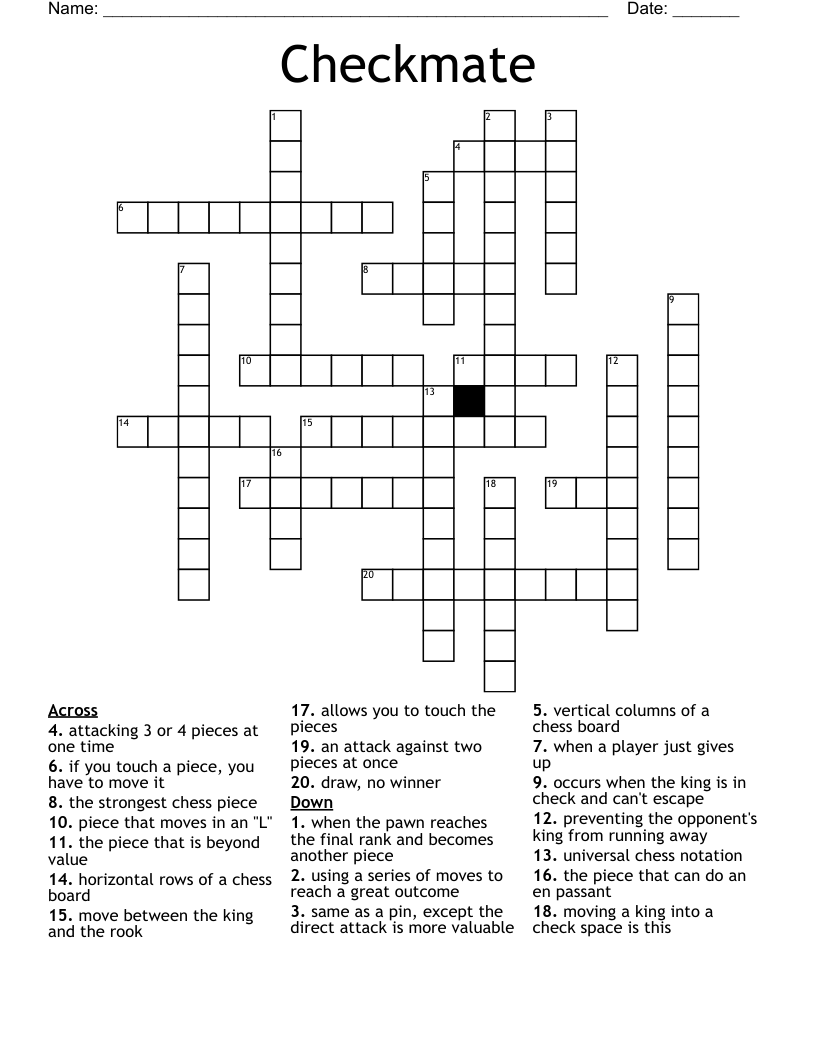 Checkmate Crossword