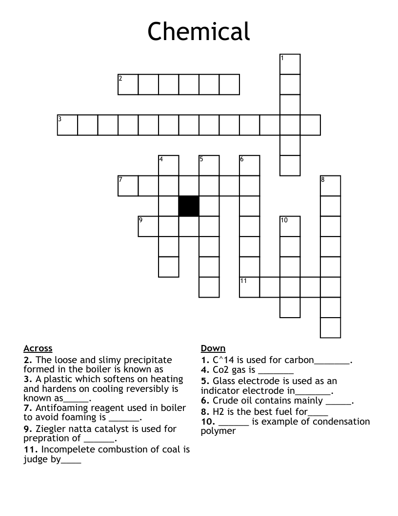 Chemical Crossword
