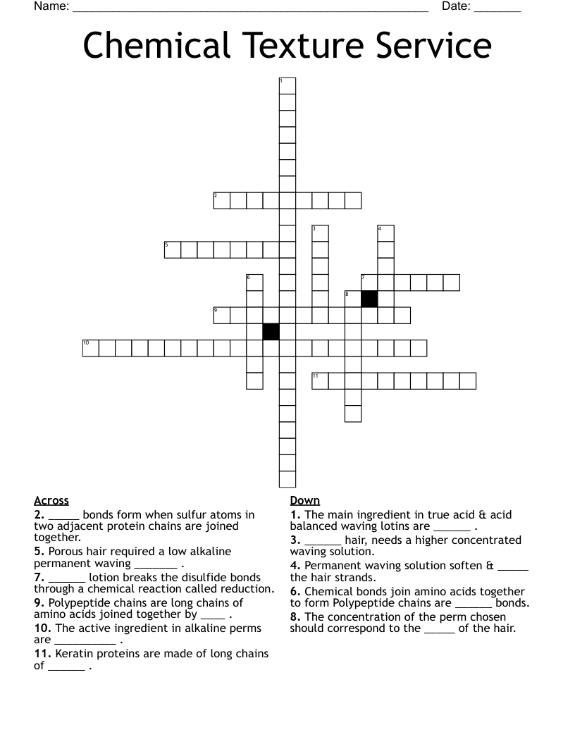 Chemical Texture Service  Crossword