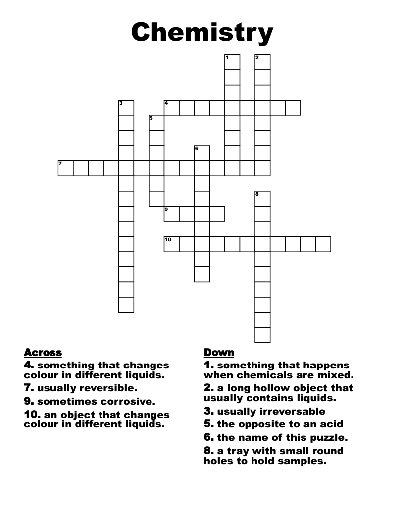 Chemistry Crossword