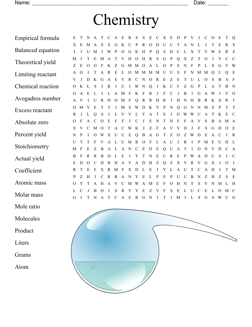 Chemistry  Word Search