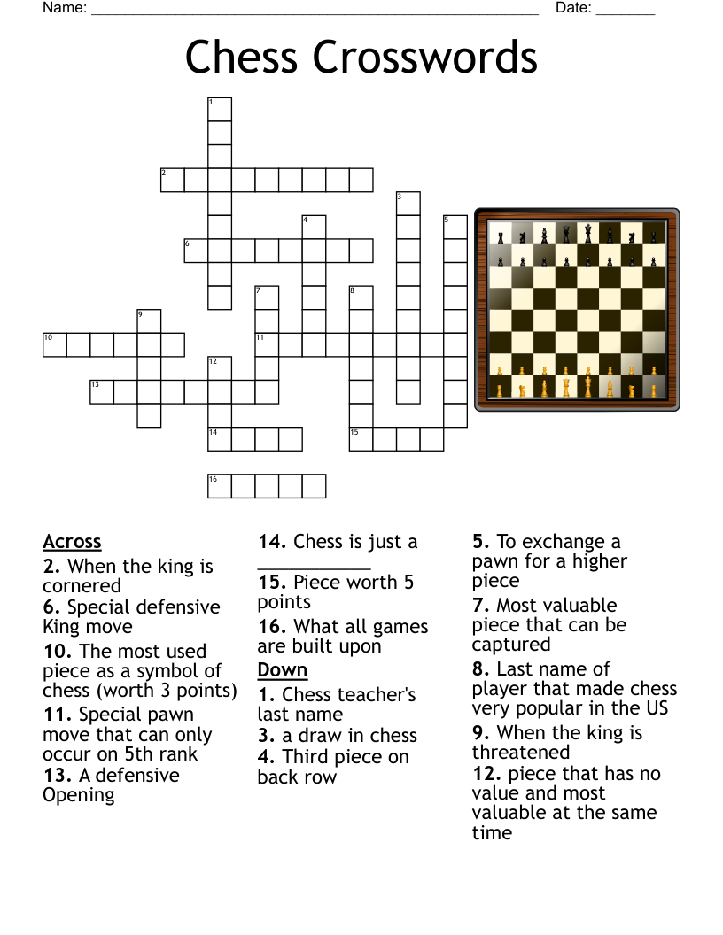Chess Crosswords