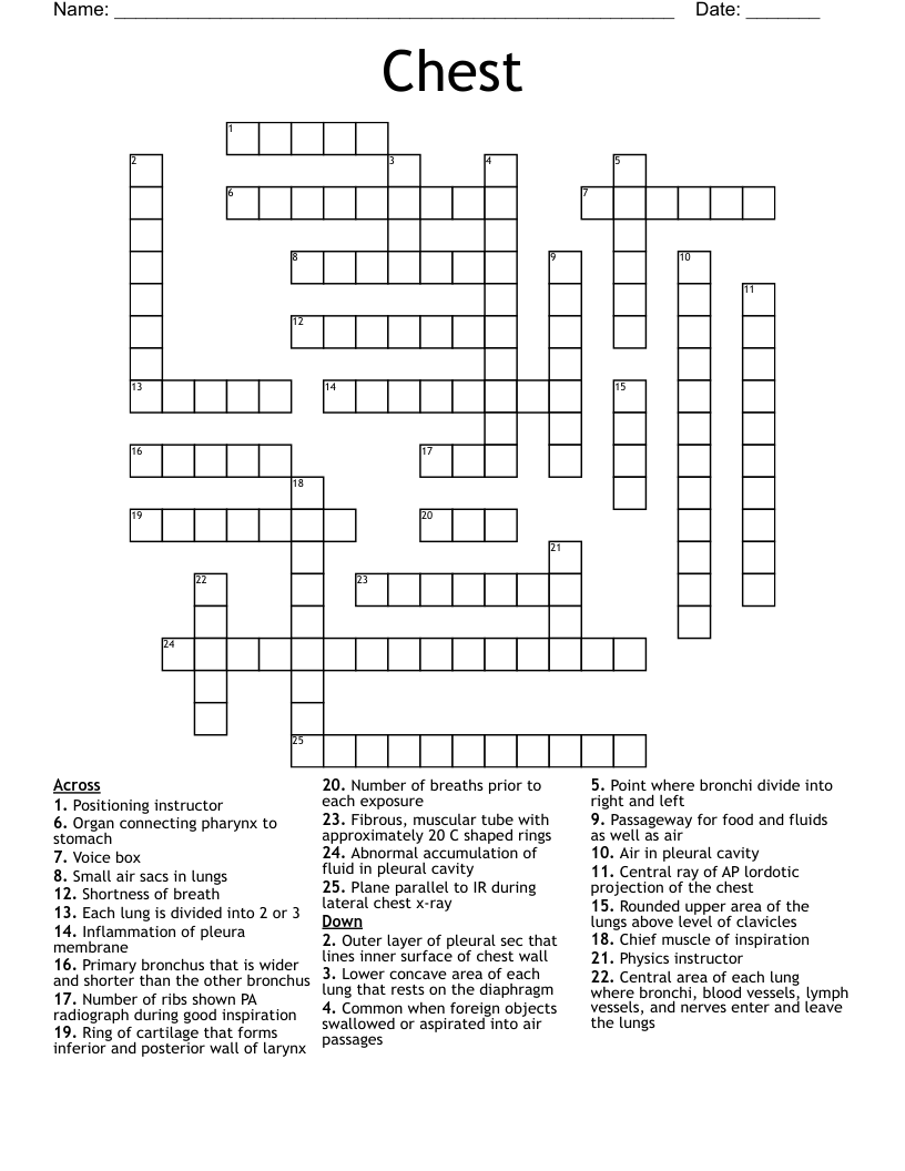 Chest Crossword