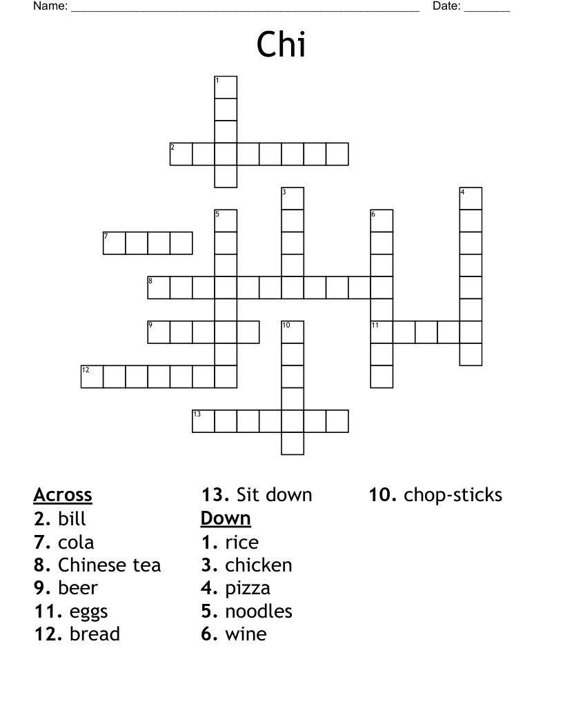 Chi Crossword