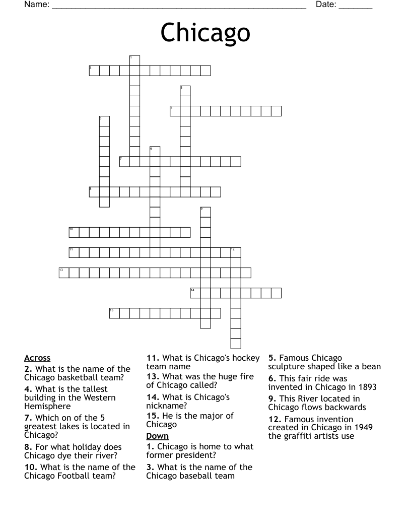 Chicago  Crossword