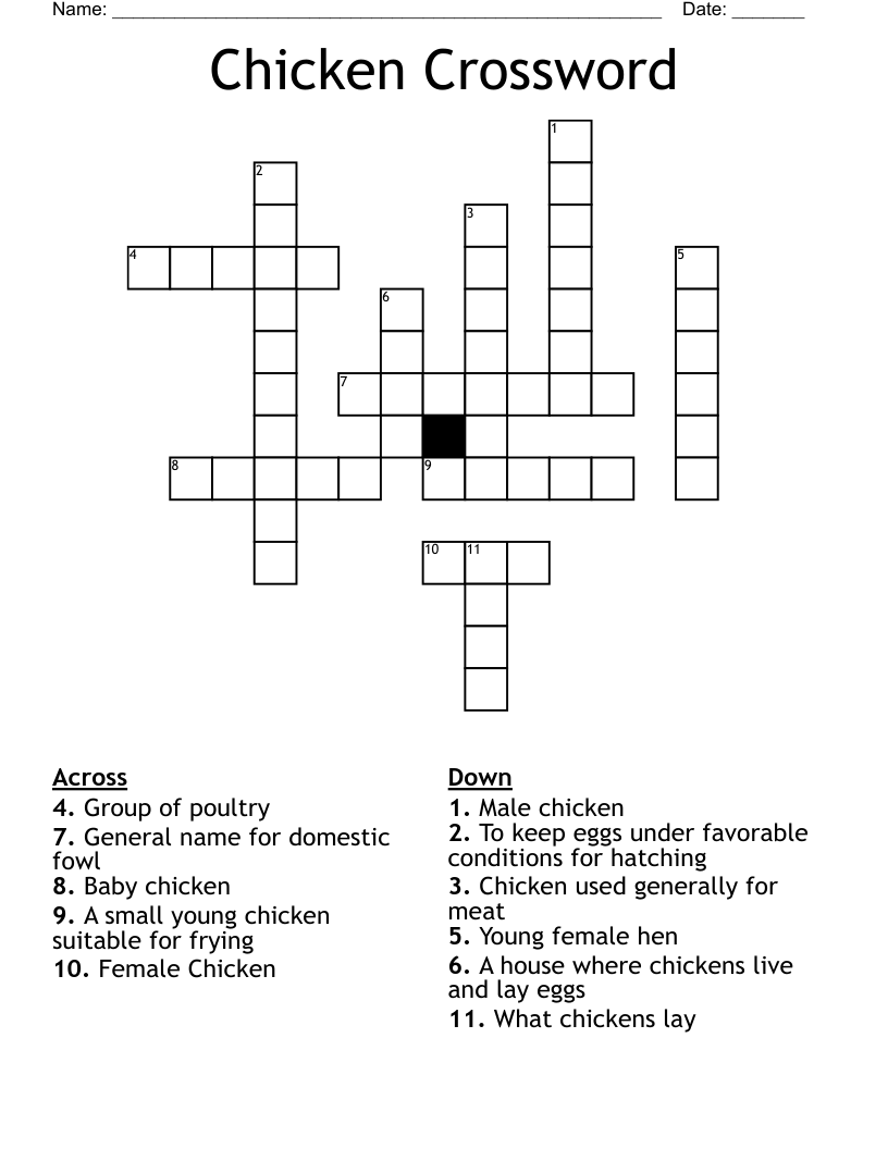 Chicken Crossword