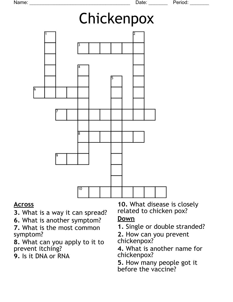 Chickenpox Crossword