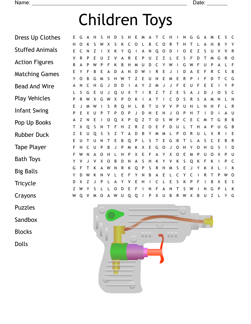 Children Toys Word Search