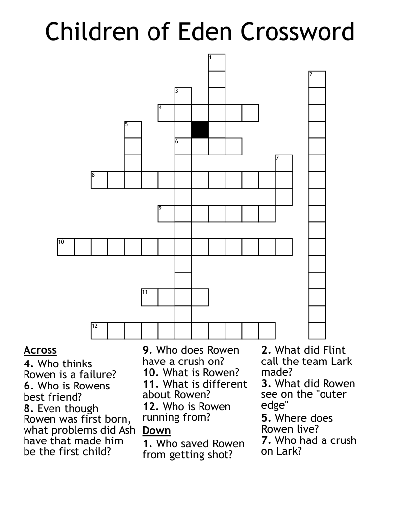 Children of Eden Crossword