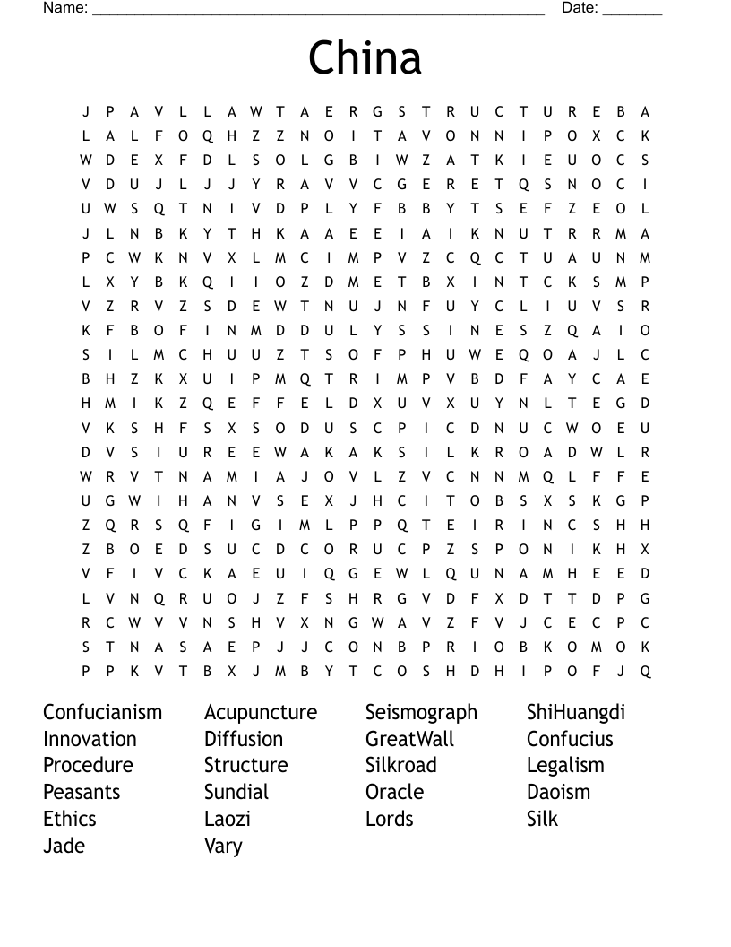 China Word Search
