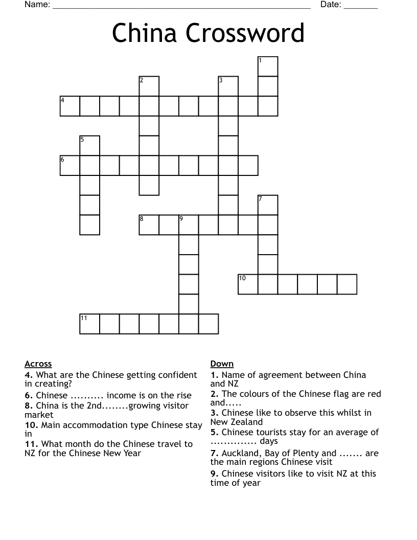 China Crossword