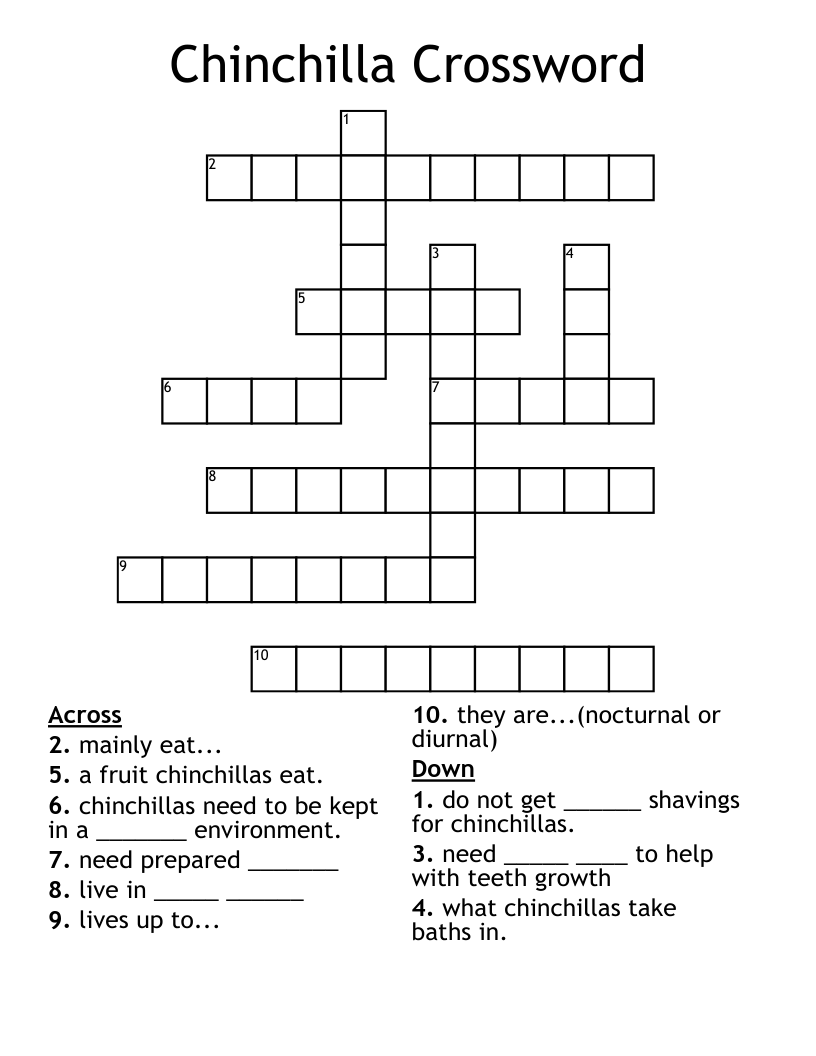 Chinchilla Crossword