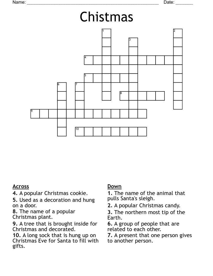 Chistmas Crossword