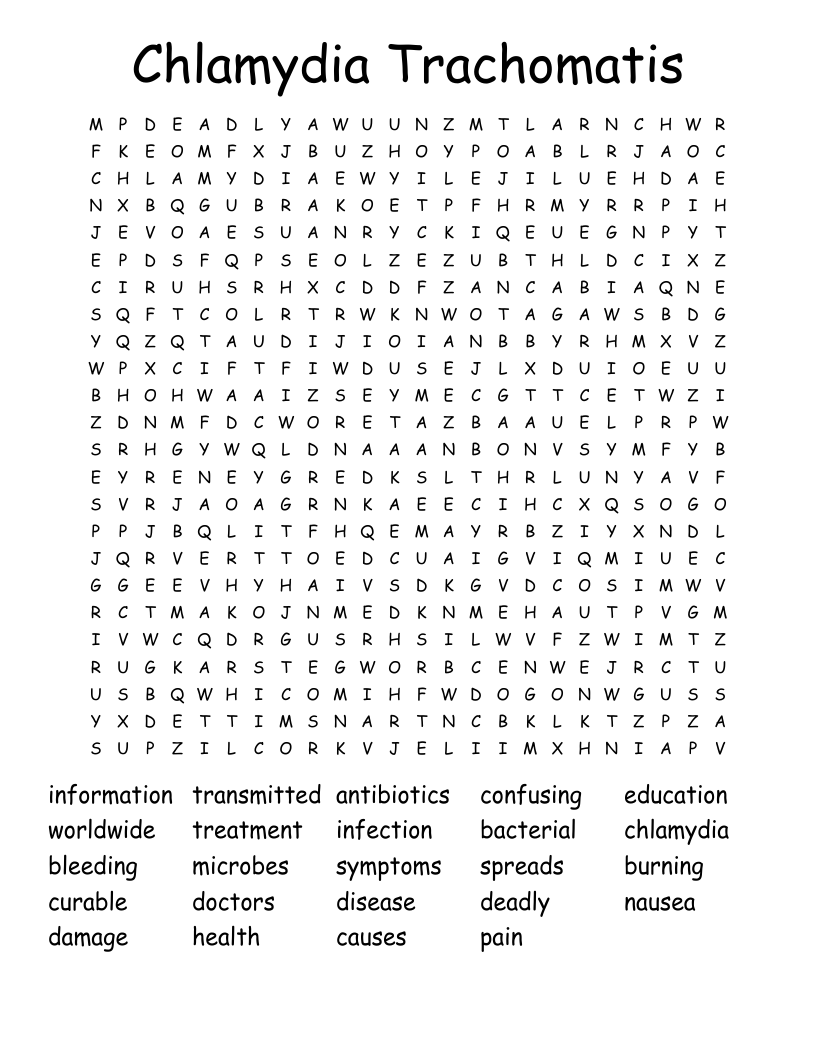 Chlamydia Trachomatis Word Search