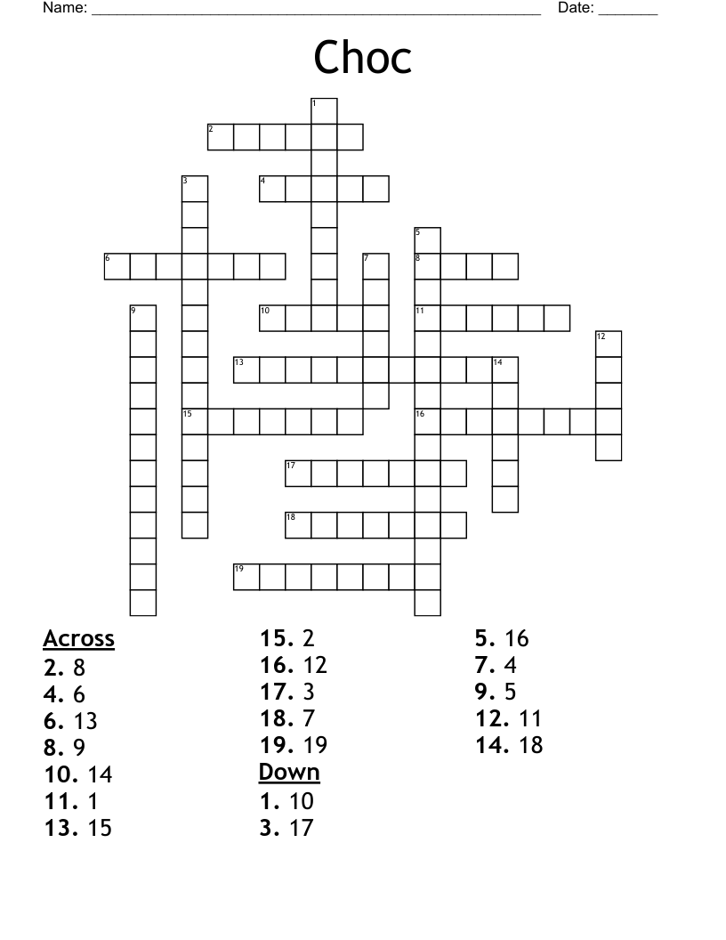 Choc Crossword