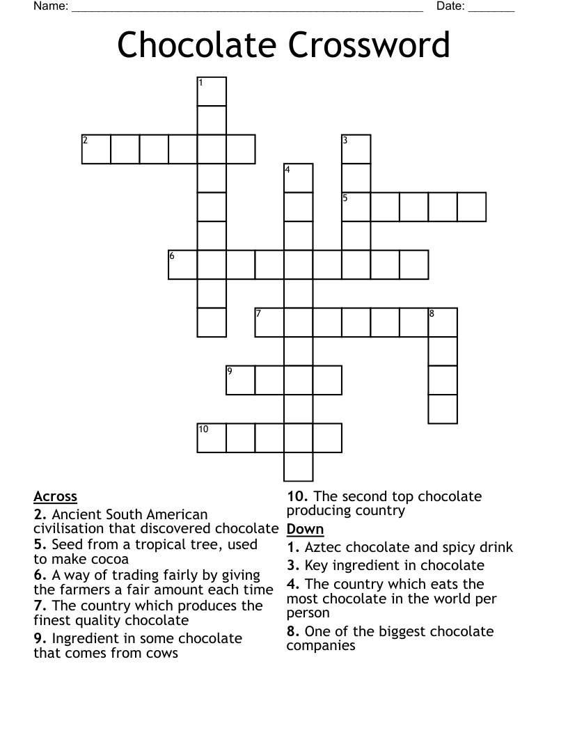 Chocolate Crossword