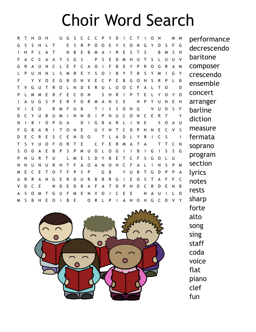 Choir Word Search