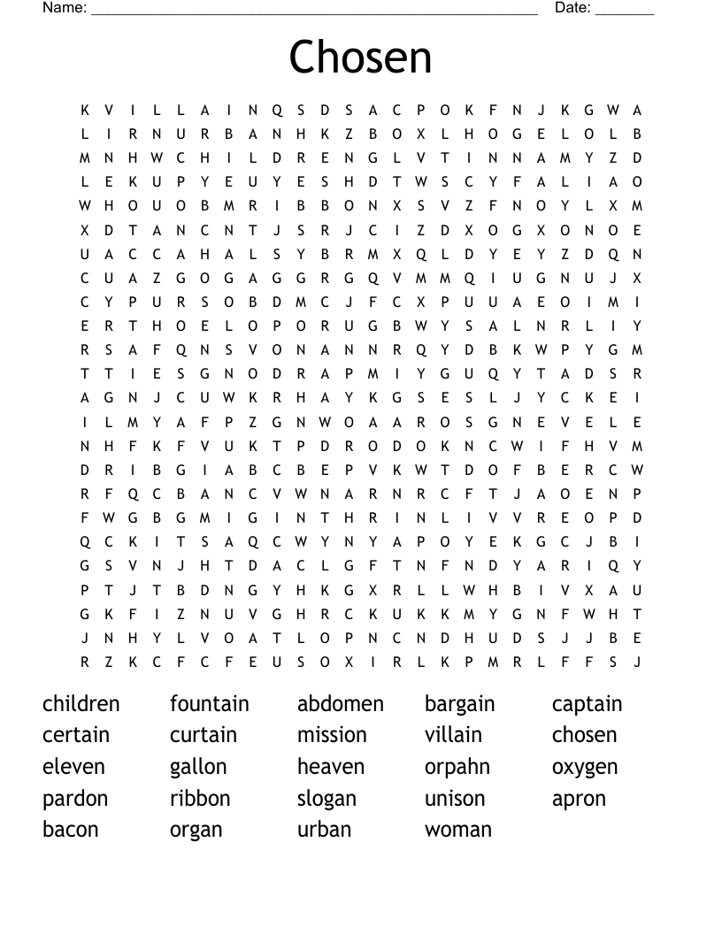 Chosen Word Search