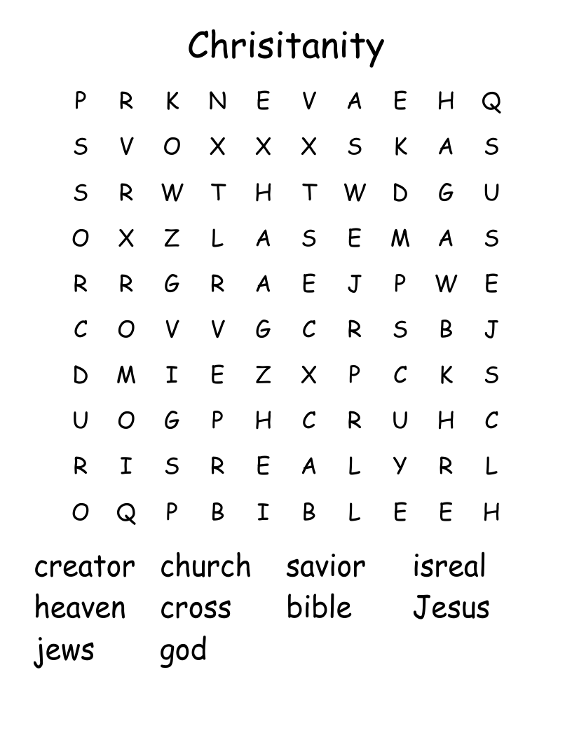 Chrisitanity Word Search