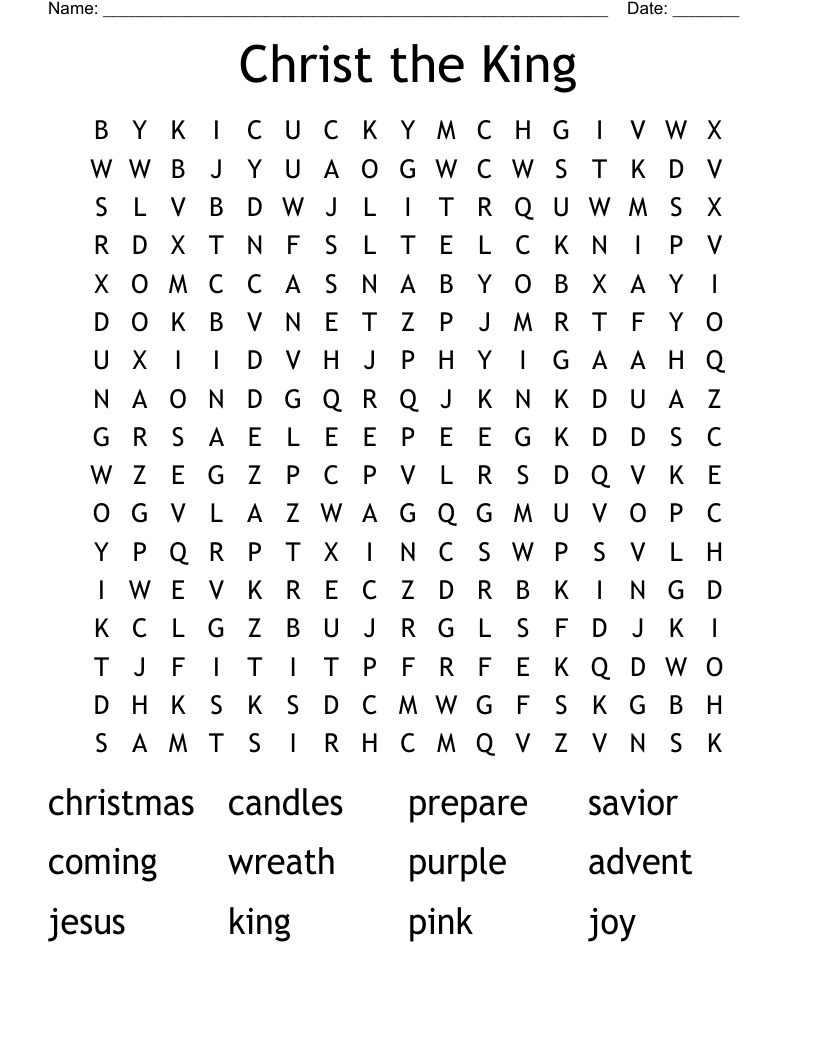 Christ the King  Word Search