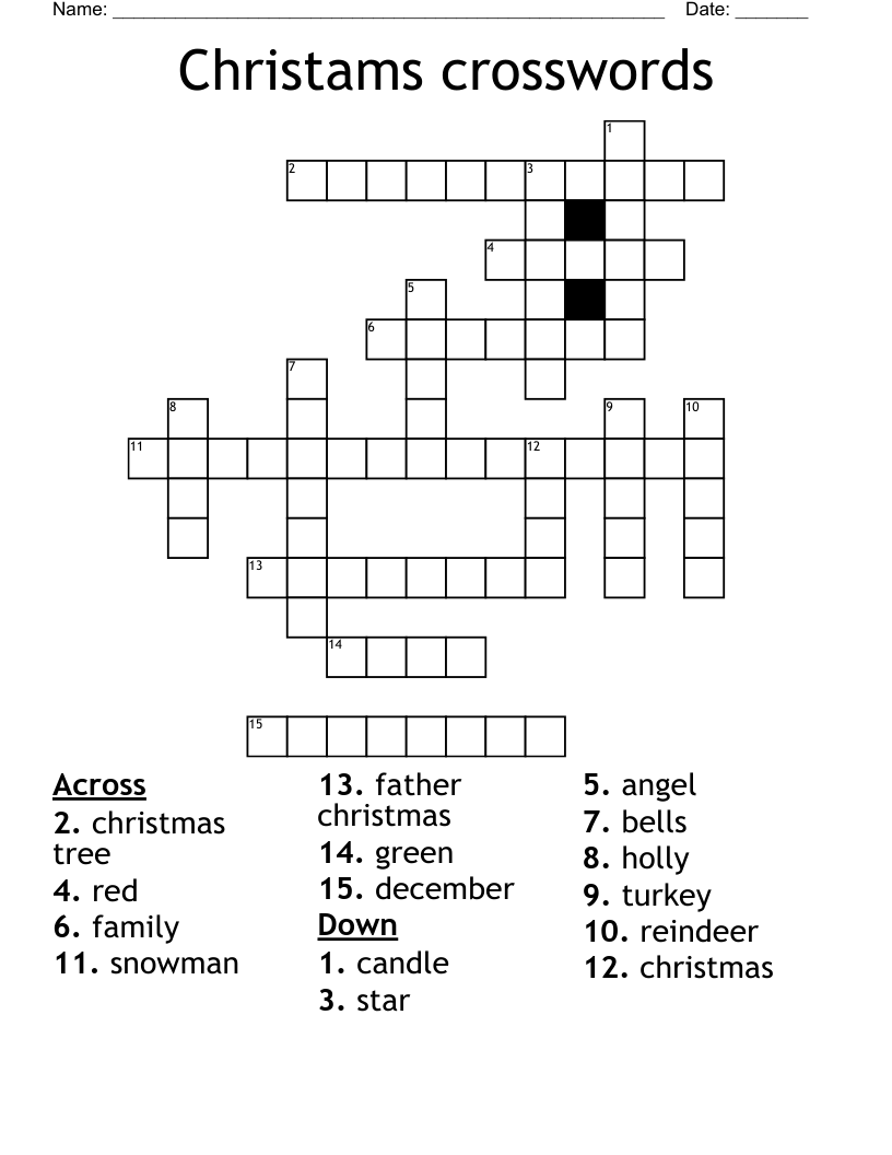 Christams crosswords