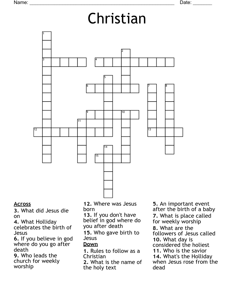 Christian Crossword