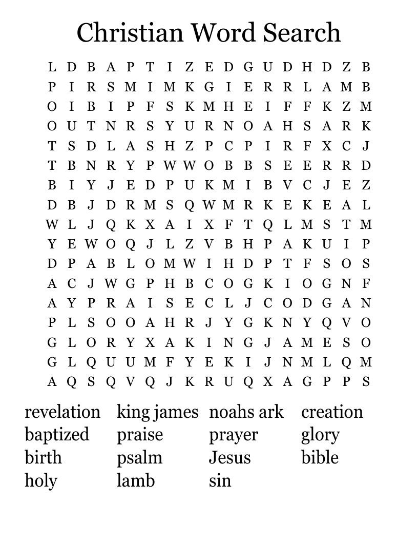 Christian Word Search
