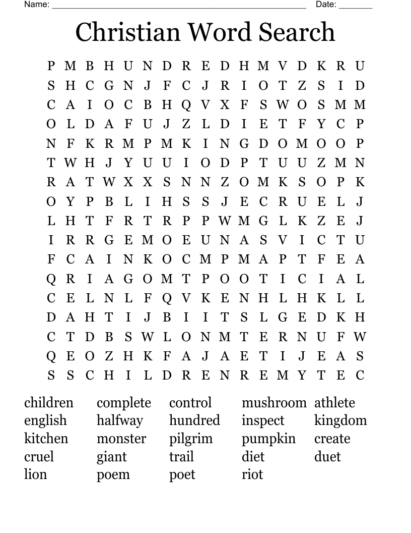 Christian Word Search 