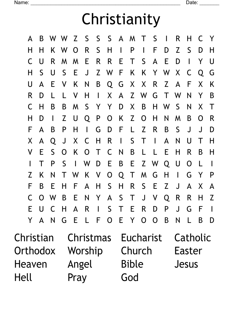 Christianity Word Search