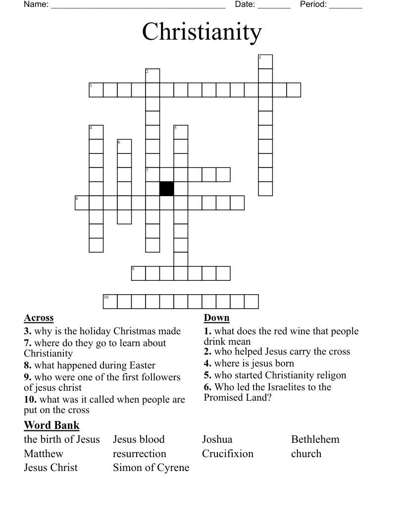 Christianity Crossword