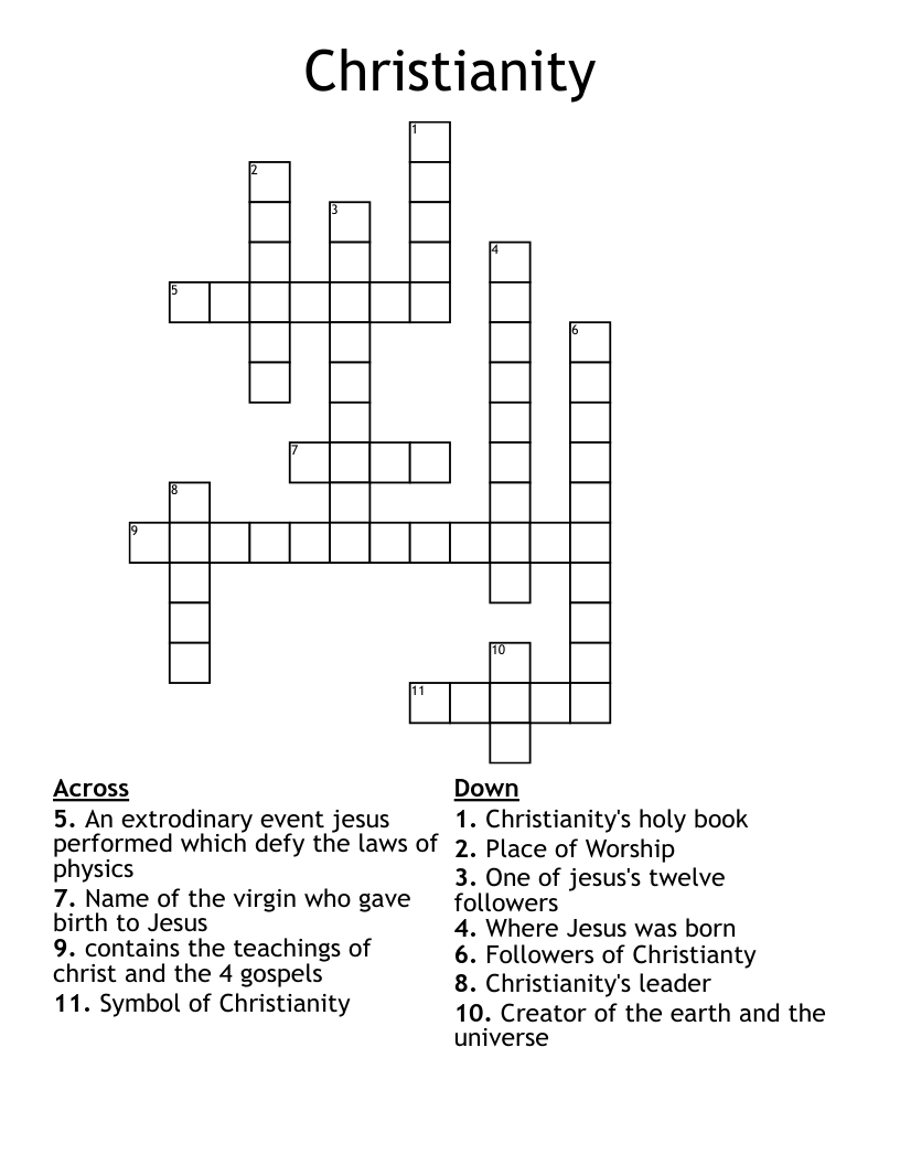Christianity Crossword