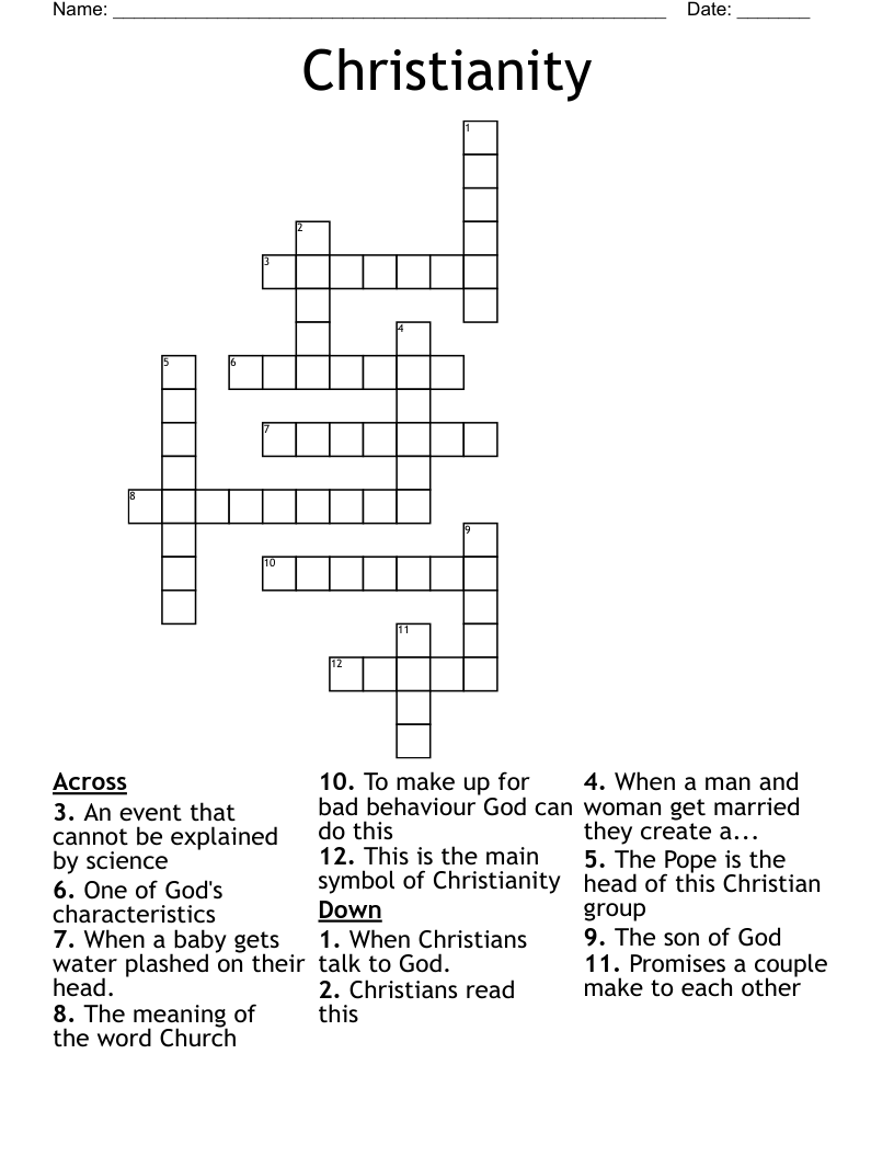 Christianity Crossword
