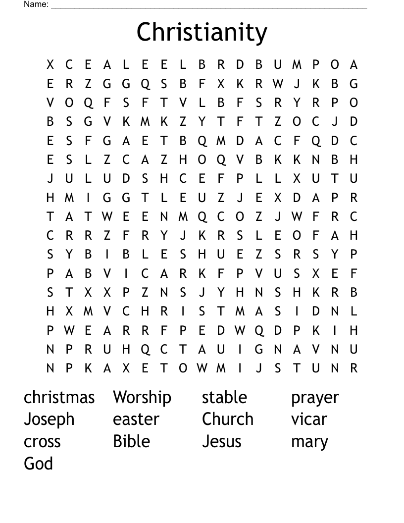 Christianity Word Search