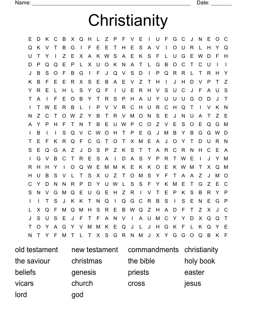 Christianity  Word Search