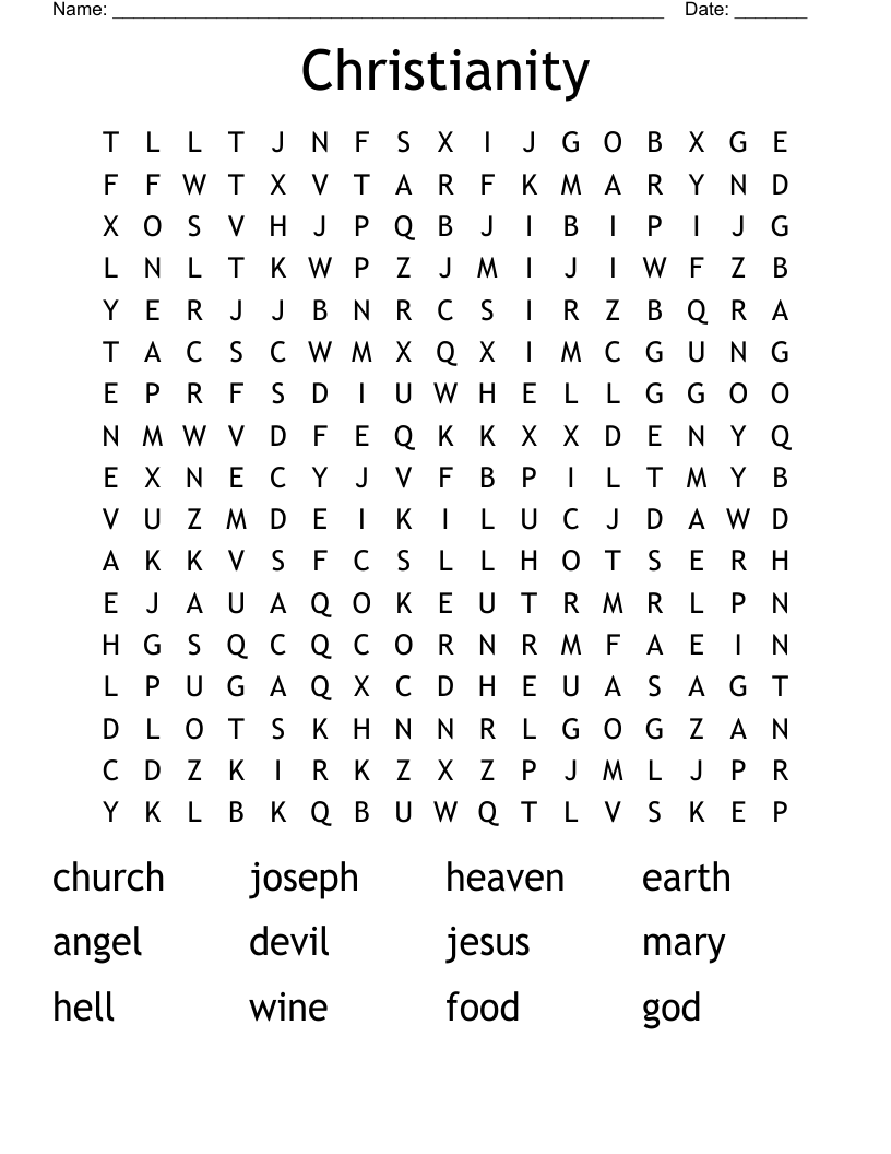 Christianity  Word Search