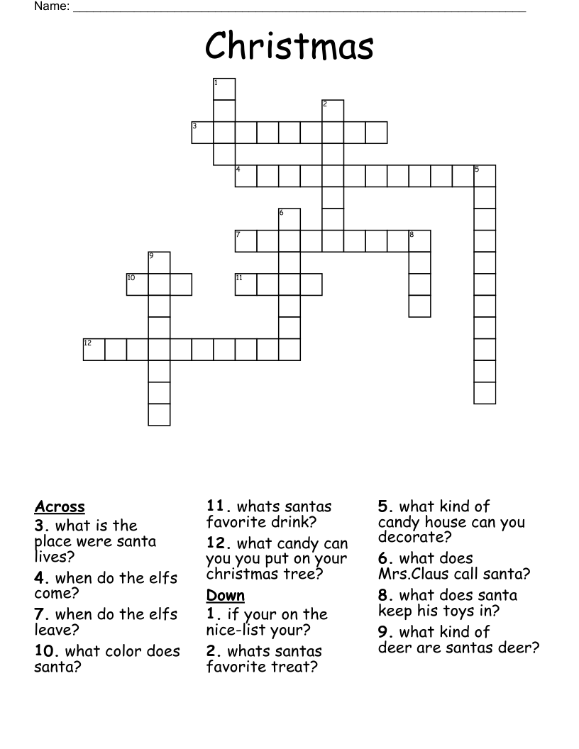 Christmas Crossword