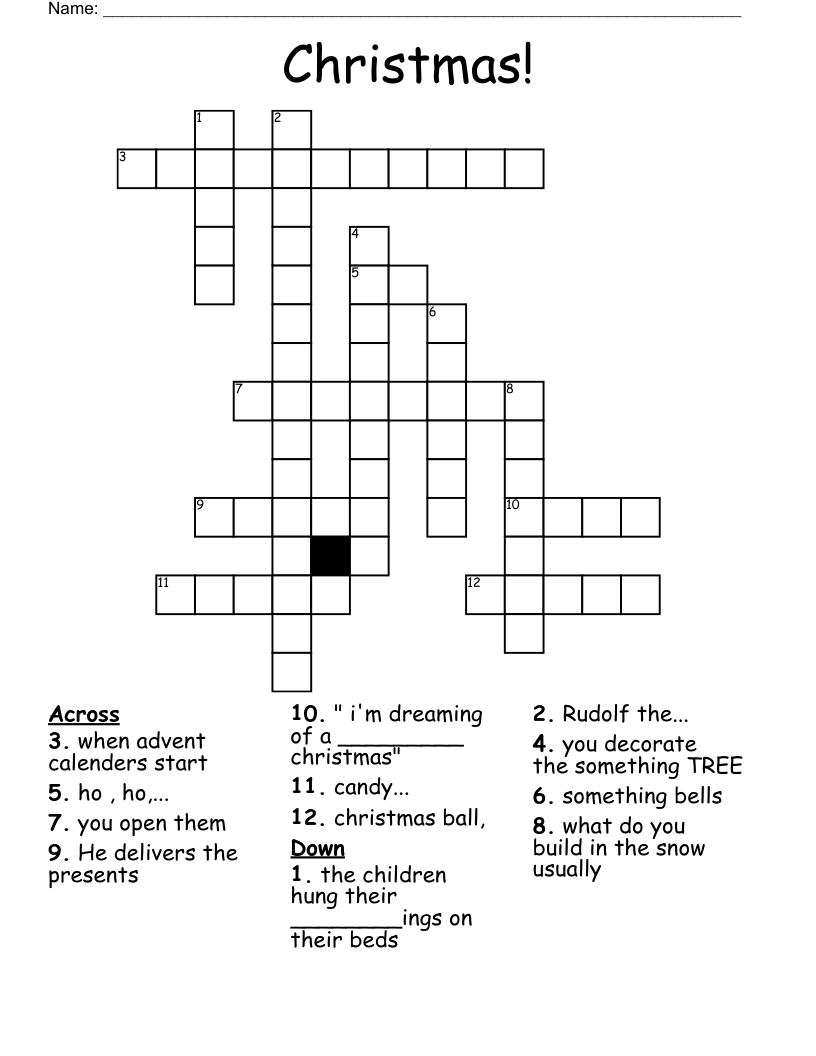 Christmas! Crossword