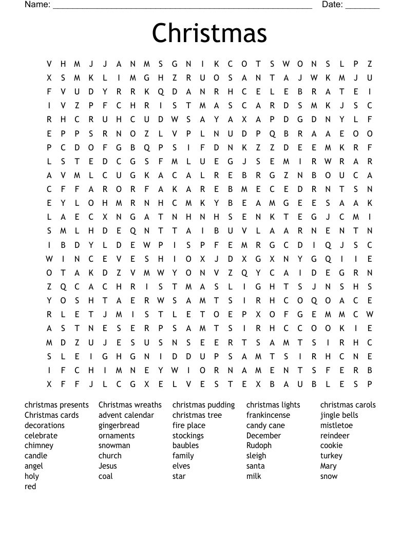 Christmas Word Search