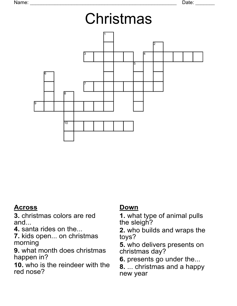 Christmas Crossword