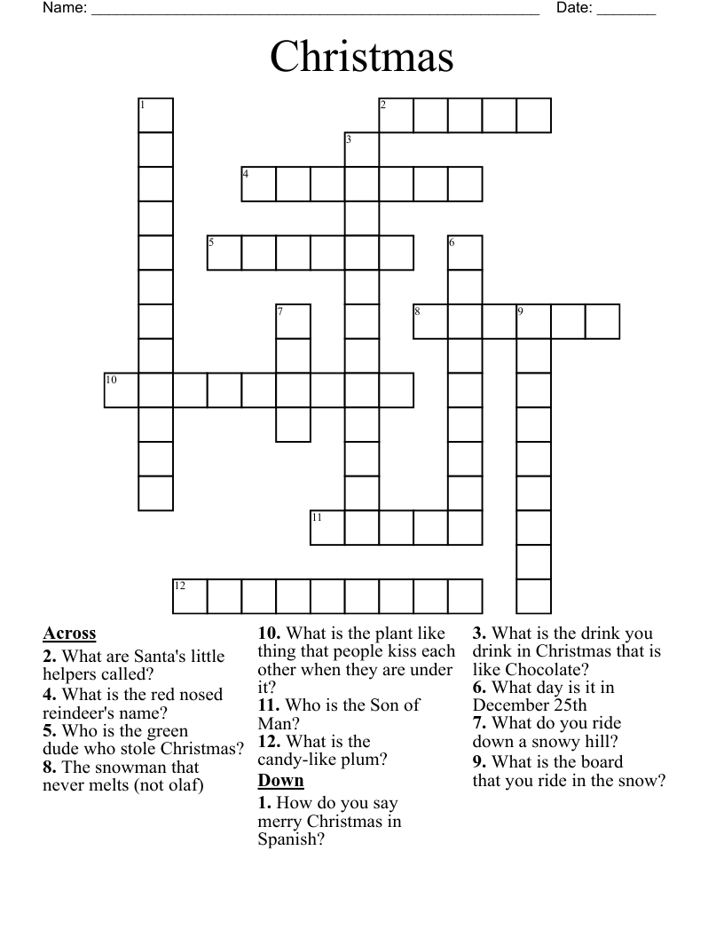 Christmas Crossword