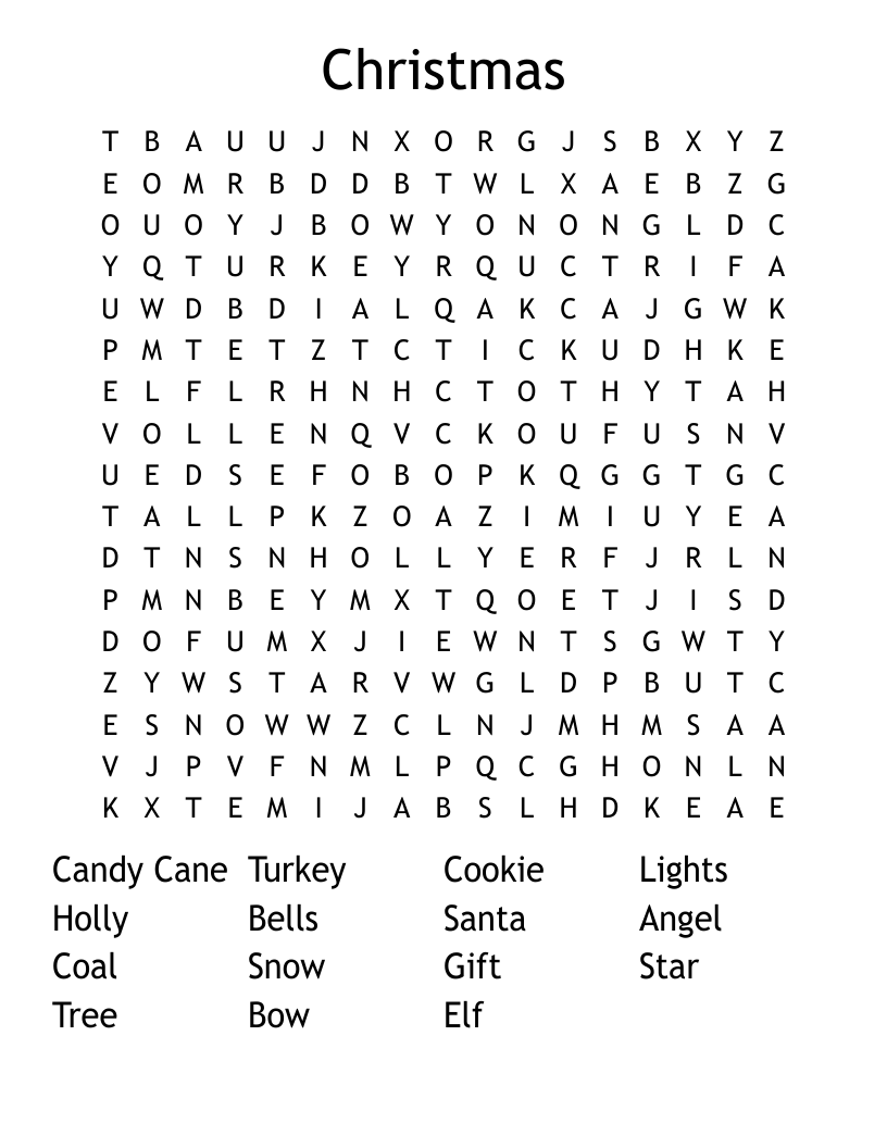 Christmas Word Search